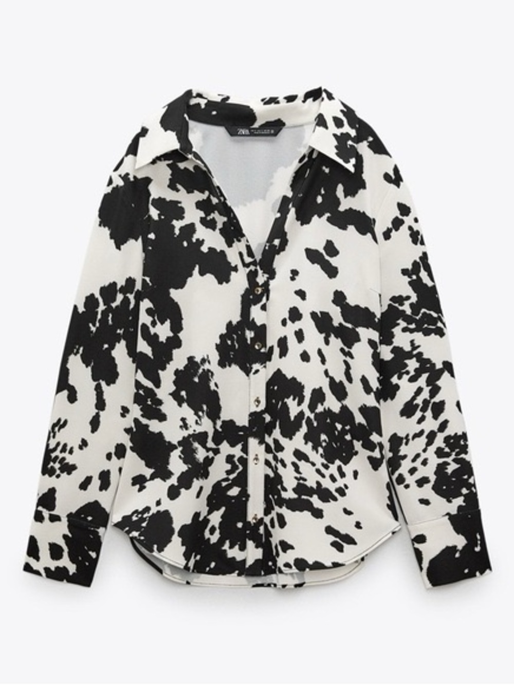 ZARA FITTED ANIMAL PRINT LONG SLEEVE
BUTTON SHIRT LIKE NEW